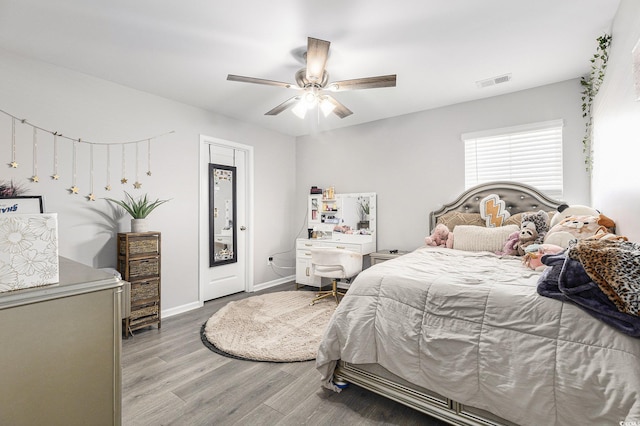 312 Cattle Drive Cir, Myrtle Beach, SC 29588 - bedroom featuring light wood finished floors and ceiling fan