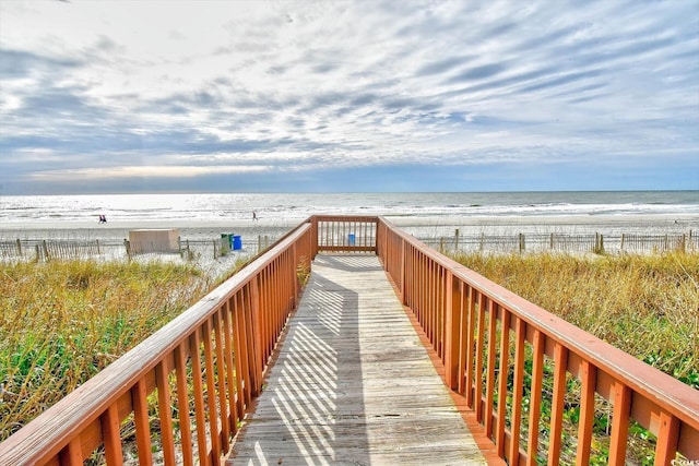 2001 S Ocean Blvd Unit 203, Myrtle Beach, SC 29577 - view of property's community featuring view of water and beach