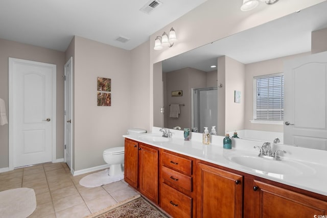 569 Ramblewood Cir, Little River, SC 29566 - bathroom with a shower stall, double vanity, tile patterned floors, and a garden tub