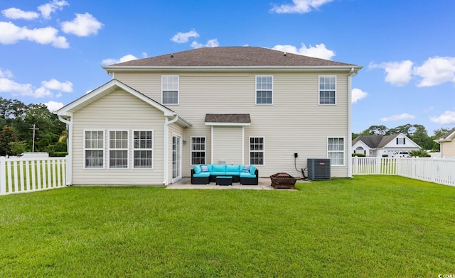 569 Ramblewood Cir, Little River, SC 29566 - rear view of property featuring an outdoor hangout area, a patio, and a fenced backyard