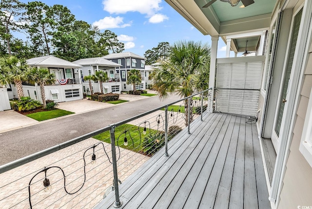 202 Clam Digger Loop, Pawleys Island, SC 29585 - balcony with a ceiling fan and a residential view