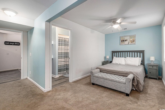 1005 28th Ave S, North Myrtle Beach, SC 29582 - bedroom with carpet floors and ceiling fan