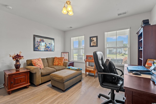 3909 On Deck Cir, Little River, SC 29566 - home office featuring light wood-type flooring and baseboards