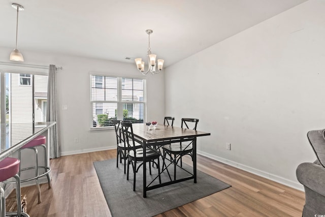1117 Fairway Ln Unit 1117, Conway, SC 29526 - dining space featuring wood finished floors and a chandelier