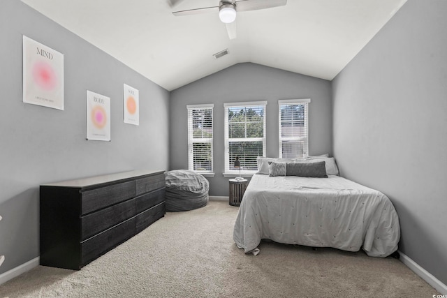 1117 Fairway Ln Unit 1117, Conway, SC 29526 - carpeted bedroom featuring lofted ceiling and a ceiling fan