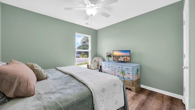1201 Midtown Village Dr, Conway, SC 29526 - bedroom featuring wood finished floors and ceiling fan