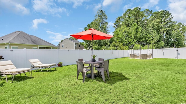 1201 Midtown Village Dr, Conway, SC 29526 - fenced backyard with an outdoor hangout area