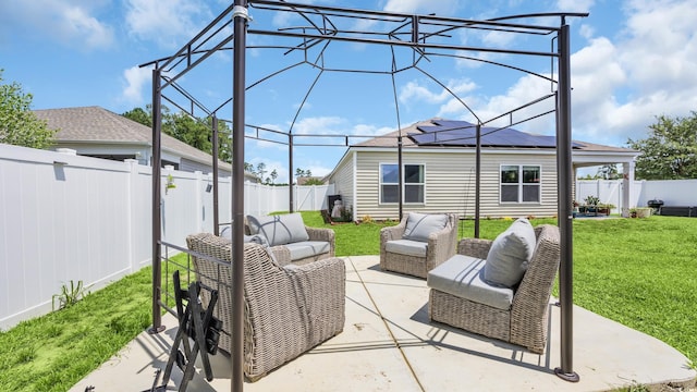 1201 Midtown Village Dr, Conway, SC 29526 - fenced backyard with an outdoor living space and a patio