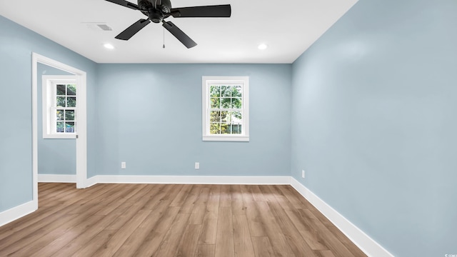 1553 Watson Ave, Little River, SC 29566 - unfurnished room featuring healthy amount of natural light, light wood-style floors, recessed lighting, and ceiling fan