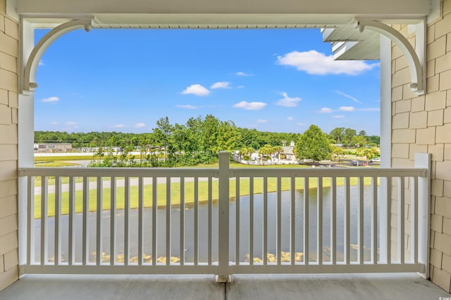 110 S Shore Blvd Unit 303, Longs, SC 29568 - balcony with a water view and view of scattered trees