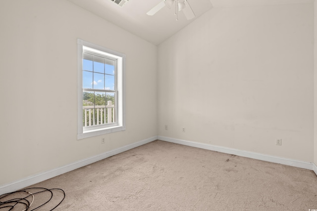 110 S Shore Blvd Unit 303, Longs, SC 29568 - carpeted empty room with ceiling fan and vaulted ceiling