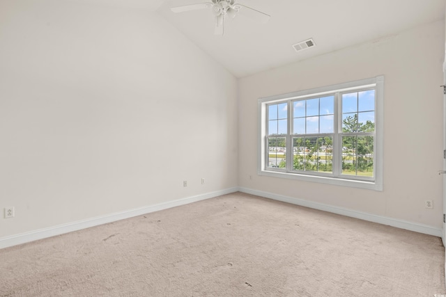 110 S Shore Blvd Unit 303, Longs, SC 29568 - unfurnished room featuring vaulted ceiling, carpet, and a ceiling fan
