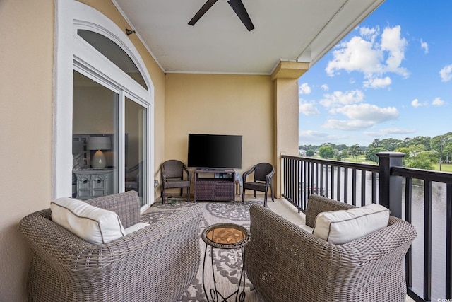 265 Venice Way Unit 1-404, Myrtle Beach, SC 29577 - balcony with ceiling fan