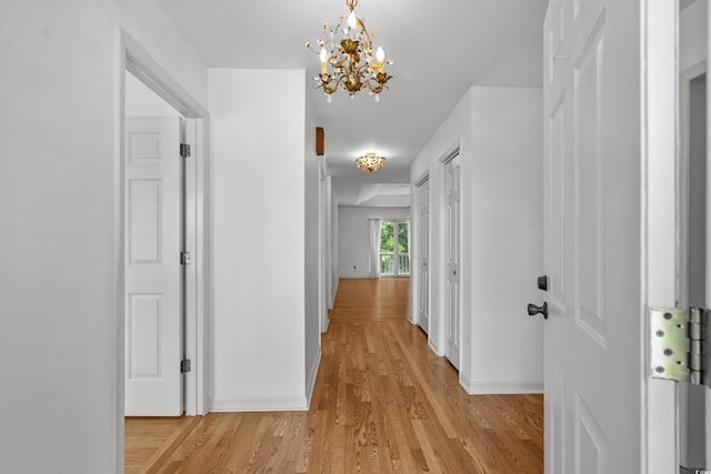 1415 Fox Hollow Way N, Myrtle Beach, SC 29582 - hall with a chandelier and light wood finished floors