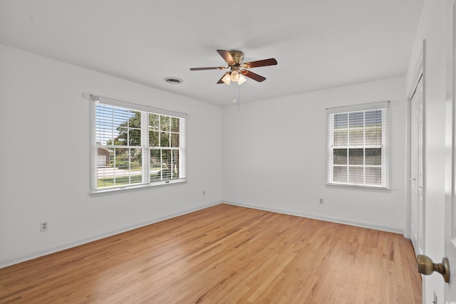 1415 Fox Hollow Way N, Myrtle Beach, SC 29582 - empty room featuring light wood-style floors and a ceiling fan