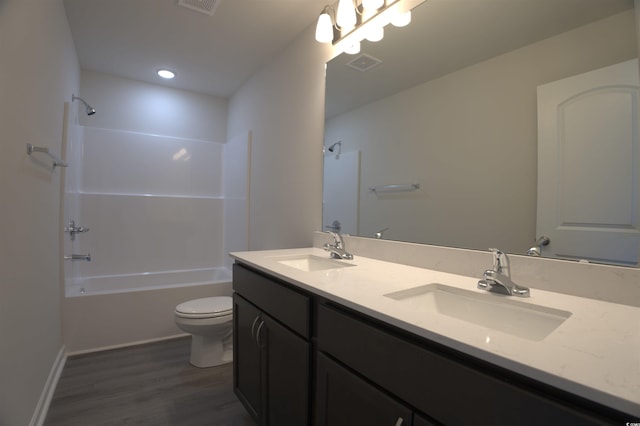 205 Kc Ln, Aynor, SC 29511 - full bath with double vanity, shower / bath combination, and wood finished floors