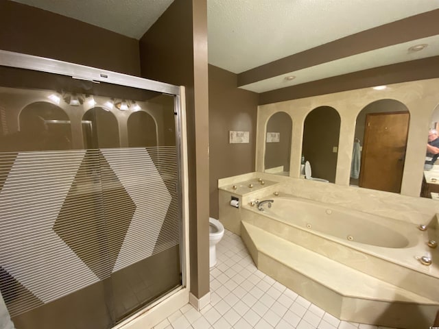 2232 Franklin Cir, Little River, SC 29566 - bathroom featuring tile patterned flooring, a whirlpool tub, and a stall shower