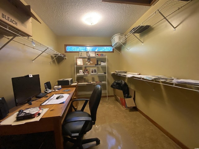 2232 Franklin Cir, Little River, SC 29566 - home office featuring a textured ceiling and carpet floors