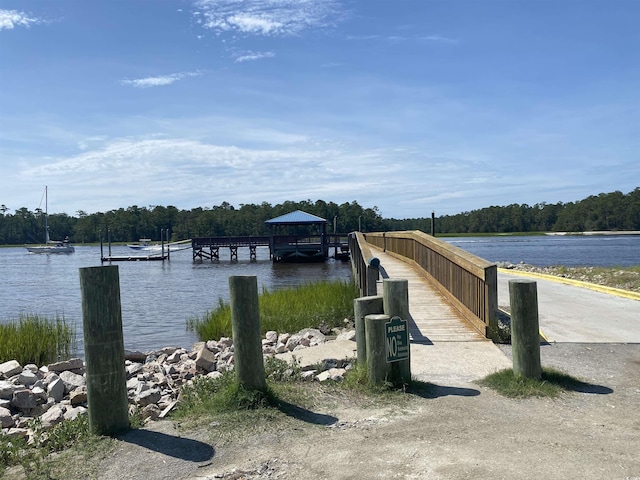 2232 Franklin Cir, Little River, SC 29566 - dock featuring a water view and a wooded view