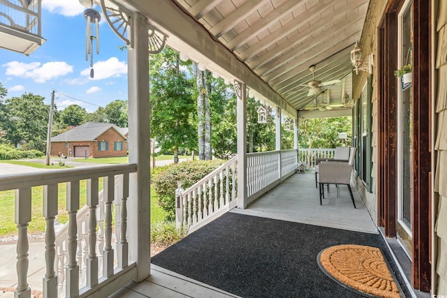 1504 27th Ave N, North Myrtle Beach, SC 29582 - covered porch featuring ceiling fan