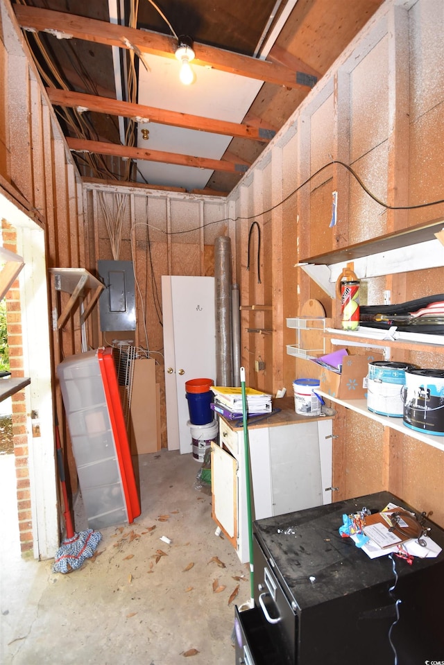 240 Yadkin Ave, Georgetown, SC 29440 - unfinished below grade area with electric panel