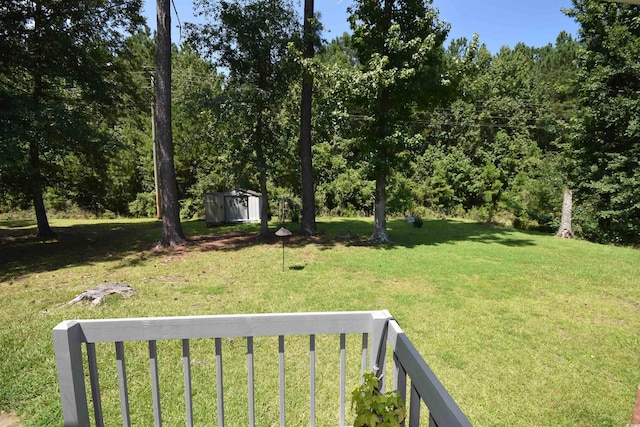 240 Yadkin Ave, Georgetown, SC 29440 - view of green lawn with a storage unit