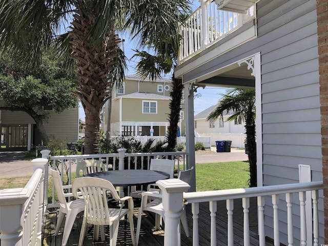 910 Perrin Dr, North Myrtle Beach, SC 29582 - deck featuring outdoor dining area