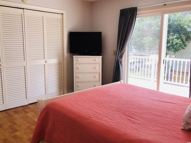 910 Perrin Dr, North Myrtle Beach, SC 29582 - bedroom with access to outside and a closet