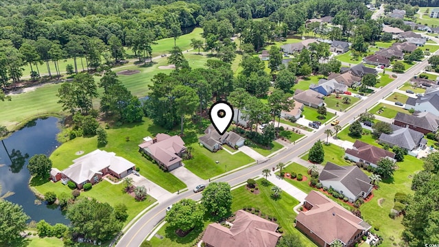 603 Bucks Trl, Longs, SC 29568 - aerial perspective of suburban area featuring a large body of water and a golf course