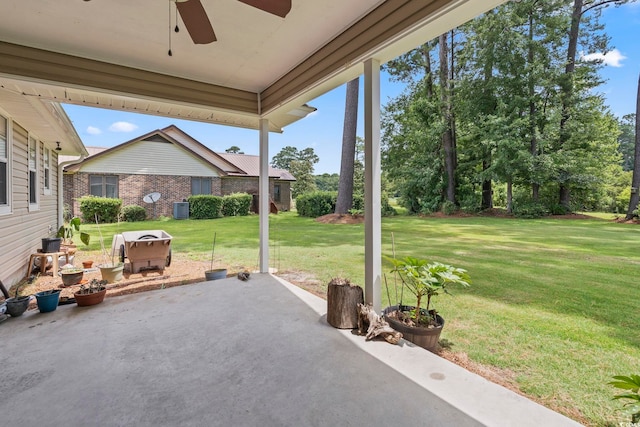 603 Bucks Trl, Longs, SC 29568 - view of patio / terrace with ceiling fan