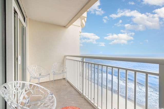 2701 S Ocean Blvd Unit 1908, North Myrtle Beach, SC 29582 - balcony featuring view of water and beach