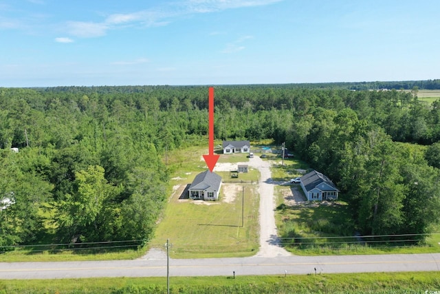 1300 Floyd Page Rd, Galivants Ferry, SC 29544 - aerial view of property and surrounding area featuring a forest