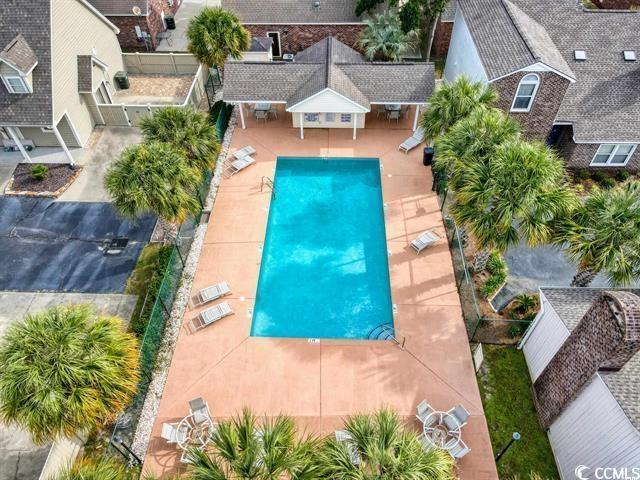 1004 Edge Dr, North Myrtle Beach, SC 29582 - view from above of property with a pool