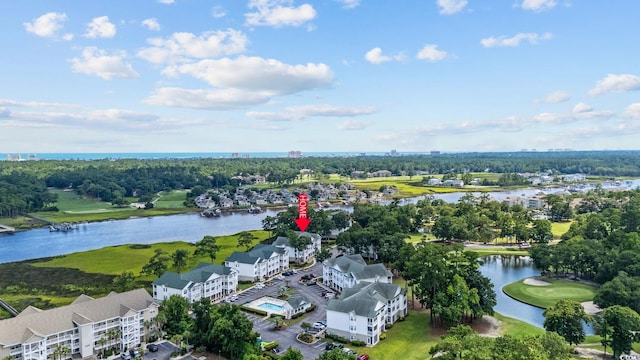 4430 Turtle Ln Unit 2-C, Little River, SC 29566 - drone / aerial view of a large body of water and a tree filled landscape