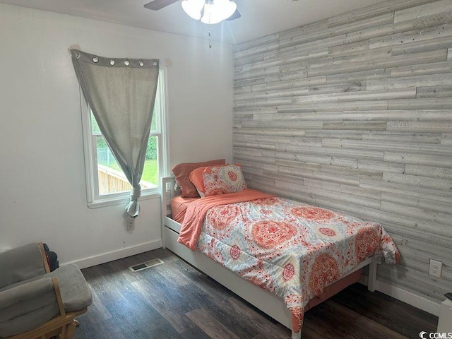 214 Rum Bluff Blvd, Longs, SC 29568 - bedroom with wood finished floors and a ceiling fan