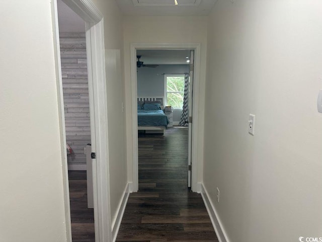 214 Rum Bluff Blvd, Longs, SC 29568 - hall with dark wood-style floors and baseboards