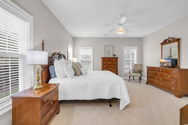 192 Hamby Dr, Pawleys Island, SC 29585 - bedroom featuring a ceiling fan and light colored carpet