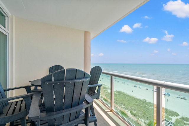 1903 S Ocean Blvd Unit 809, North Myrtle Beach, SC 29582 - balcony with view of water and beach