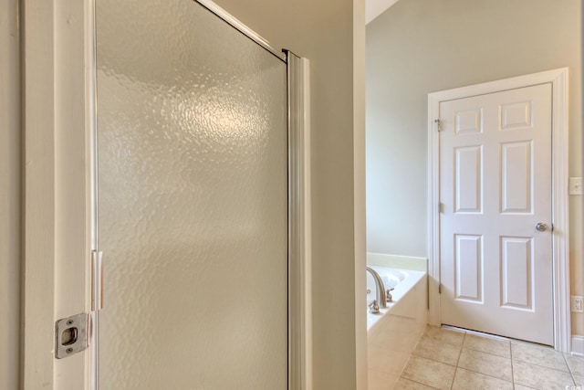 2025 Sawyer St, Conway, SC 29527 - full bathroom with tile patterned flooring, a shower stall, and a bath