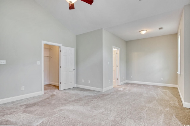 2025 Sawyer St, Conway, SC 29527 - empty room with ceiling fan, light colored carpet, and a towering ceiling