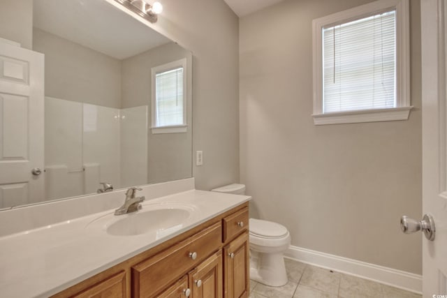 2025 Sawyer St, Conway, SC 29527 - full bathroom featuring vanity, tile patterned floors, and a shower