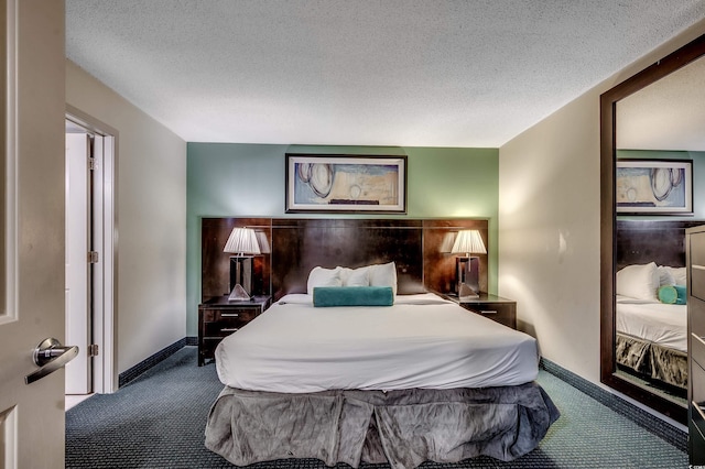 107 S Ocean Blvd Unit 1202, Myrtle Beach, SC 29577 - carpeted bedroom with a textured ceiling