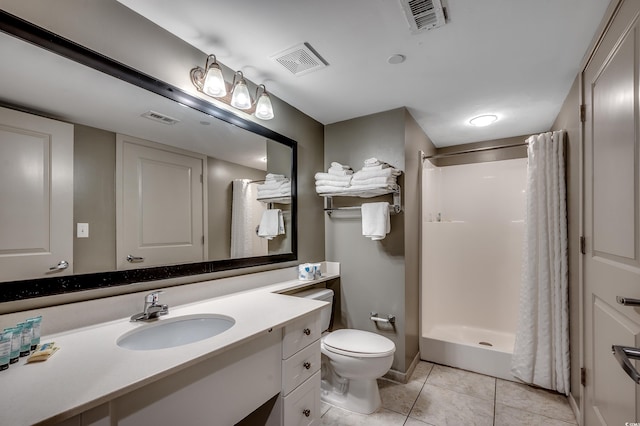 107 S Ocean Blvd Unit 1202, Myrtle Beach, SC 29577 - bathroom featuring vanity, tile patterned floors, and a shower with shower curtain