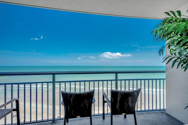 107 S Ocean Blvd Unit 1202, Myrtle Beach, SC 29577 - balcony featuring a water view