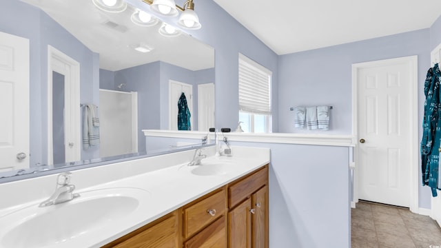 1001 Bonita Loop, Myrtle Beach, SC 29588 - full bathroom featuring a shower, double vanity, and tile patterned flooring