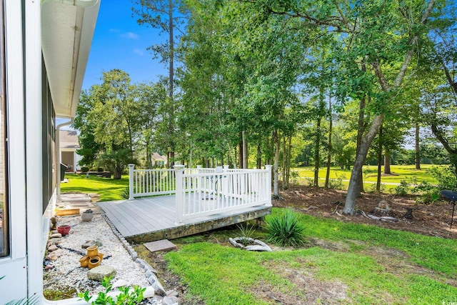 6506 Royal Pine Dr, Myrtle Beach, SC 29588 - view of yard with a wooden deck