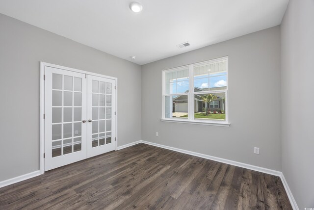 131 Marauder Dr, Longs, SC 29568 - empty room featuring dark wood-style floors and french doors