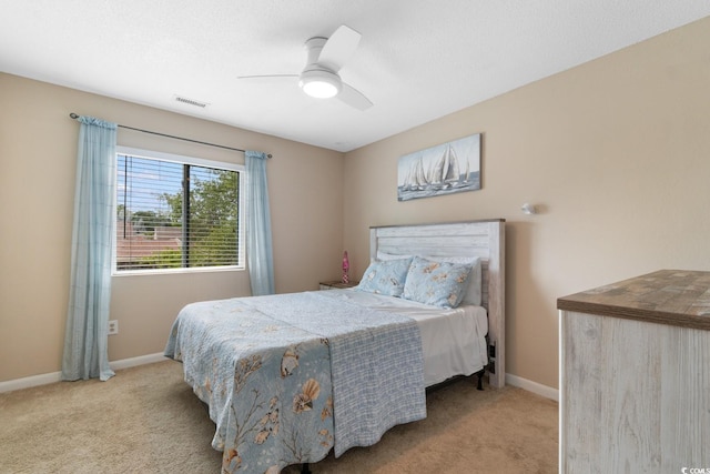 1011 Hunter Ave Unit 1, North Myrtle Beach, SC 29582 - carpeted bedroom with baseboards and a ceiling fan