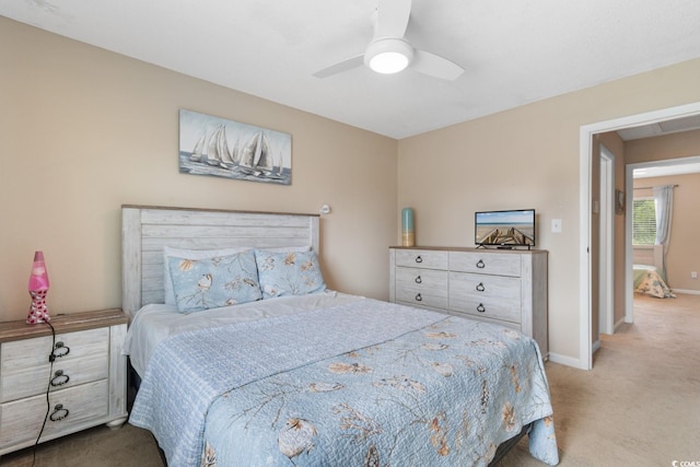 1011 Hunter Ave Unit 1, North Myrtle Beach, SC 29582 - bedroom featuring light colored carpet and a ceiling fan