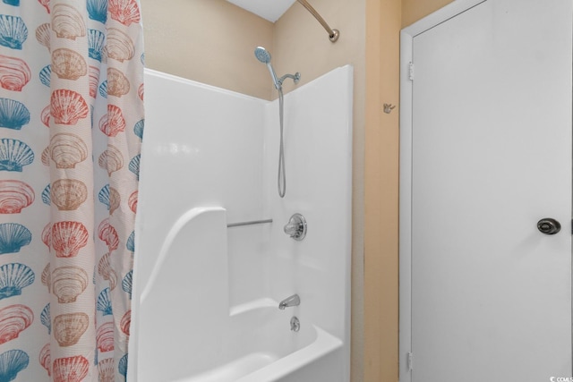 1011 Hunter Ave Unit 1, North Myrtle Beach, SC 29582 - bathroom with shower / bathtub combination with curtain